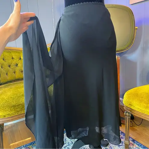 Vintage 90s Miss California Black Wrap Skirt Size XL