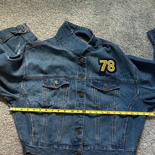 Boom Boom Jeans Blue Denim Jacket with Yellow Patch