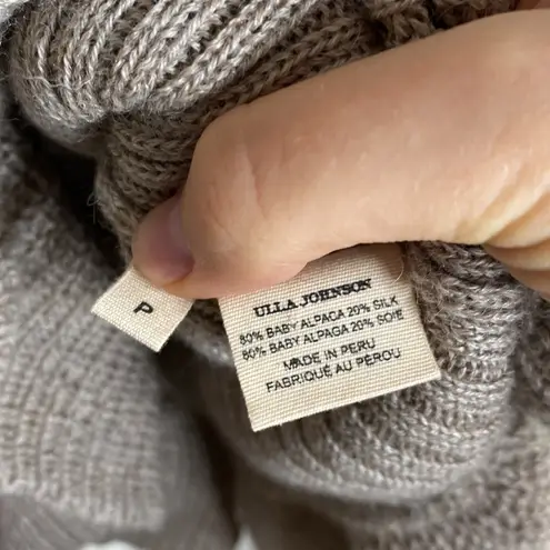 Ulla Johnson Mabel alpaca silk blend ruffled pullover sweater in natural size XS