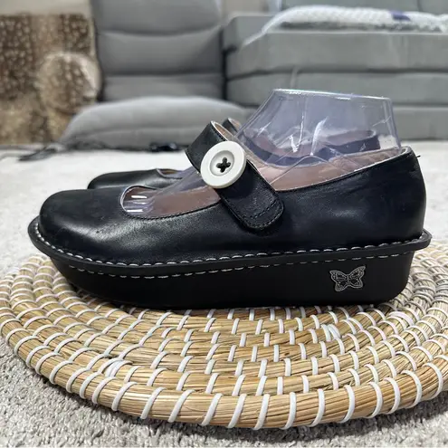 Alegria Women’s Leather Paloma Sea Turtle Clogs Mary Jane in Black Nappa 39/US 9