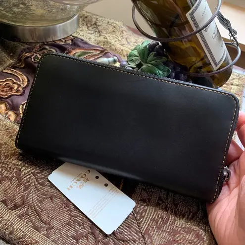 Coach Authentic  1941 leather sequins car accordion large zip wallet