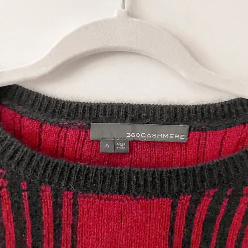 360 Cashmere PALOMA Pullover Sweater OXBLOOD Plaid