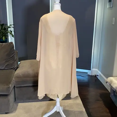 Women’s Mother of the Bride Dress Corset Back & Chiffon Jacket Size XL