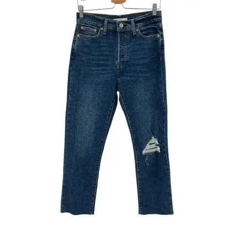Levi's  Wedgie Fit Straight‎ Jeans Medium Destructed Size 29