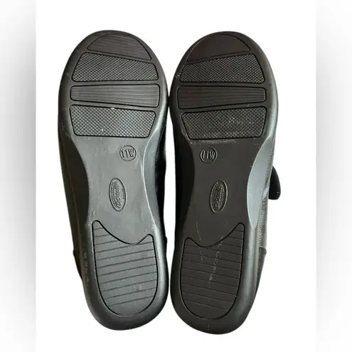 Womens Dr. Scholl's Black Leather Hook & Loop Closure