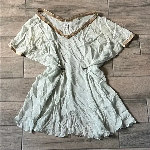 Philosophy di Alberta Ferretti Cream Flutter Sleeve Blouse Tan Size 10