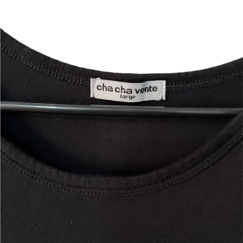 Cha Cha Vente Flowy Black Long Sleeve Blouse Black Size L