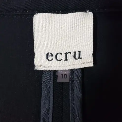 Ecru Women's Size 10 Black Solid Blazer, Work, Fitted, Dress Jacket