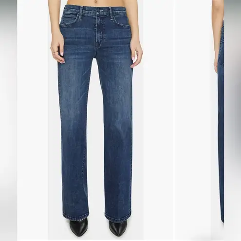 MOTHER Lil Kick It High Waist Straight Leg Jeans In I put A Spell On You Size 29 Blue