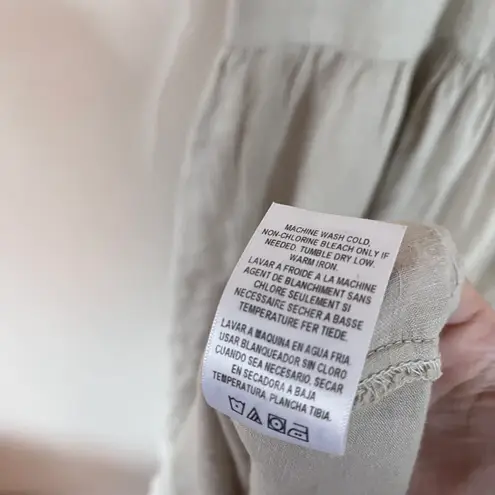 Velvet By Graham And Spencer Polly Linen Back Cutout Maxi Dress Sand Beige