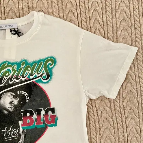 Daydreamer White Notorious B.I.G. Oversized Soft T-Shirt Sz S