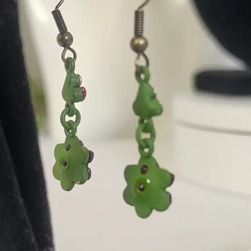 Bohemian Garden Floral Ornate Necklace with Earrings Set Pink