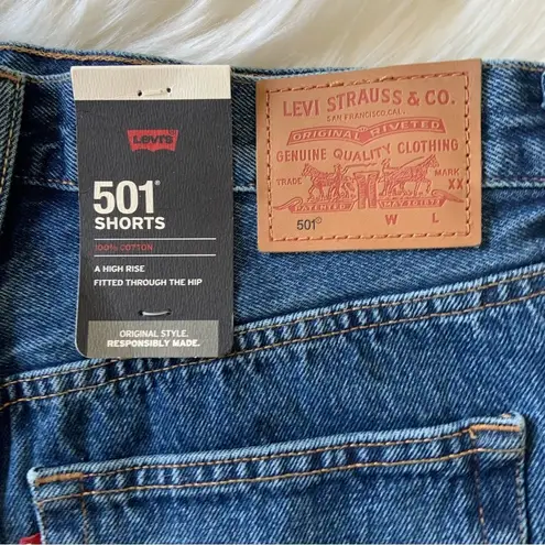 Levi's Premium 501 High Rise Jean Shorts Size 28 NEW WITH TAGS Retail $69