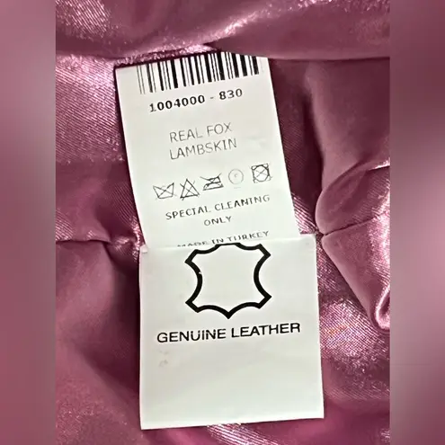 Smith Fine Furs Genuine Fox Fur Convertible Hooded Jacket To Vest Pink Dyed 2XL Size 2X