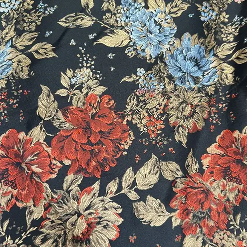 Karen Millen Floral Jacquard Print Bomber with Textured Dot Sleeves Sz 12