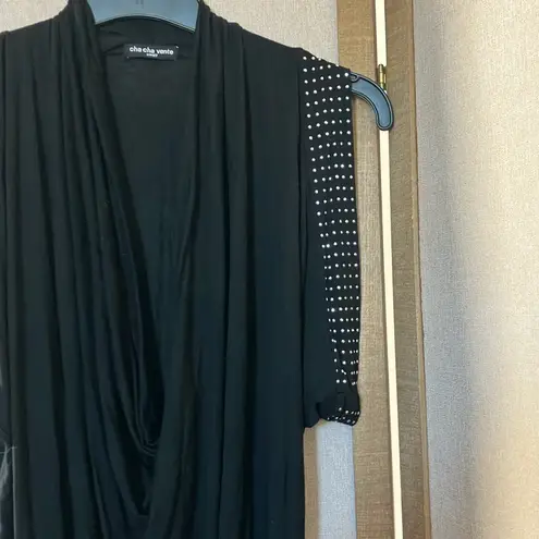cha cha vente Black Embellished Ruched top small