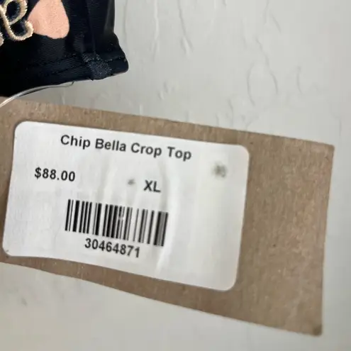 ALBION FIT Albion chip Bella crop top swim top XL