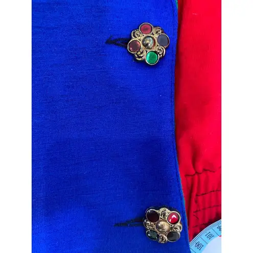 carole little Colorblock Lightweight Merino Wool Blazer Jeweled Buttons NWT Sz 4