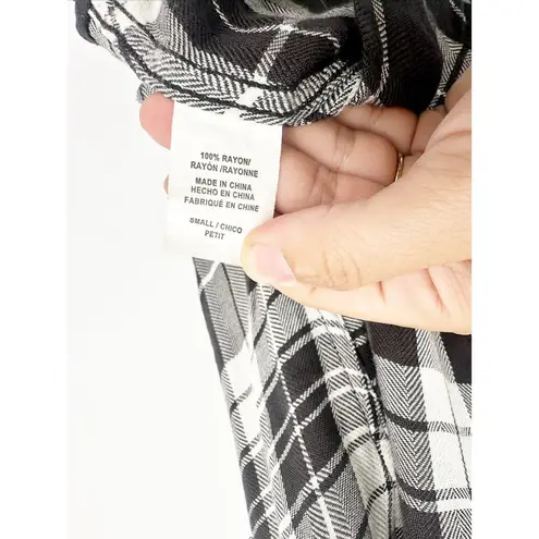 Rails Hunter Black White Midnight Snow Plaid Button Up Shirt Size Small NWT