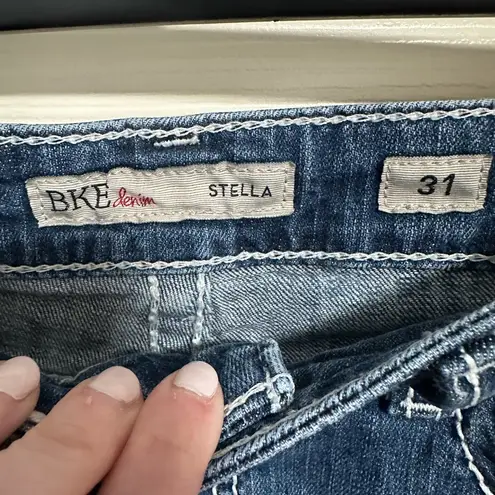 BKE Blue Jean Shorts with Distressed Hem