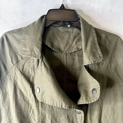 Nomadic Traders NTCO Linen Blend Utility Green Jacket Size Small