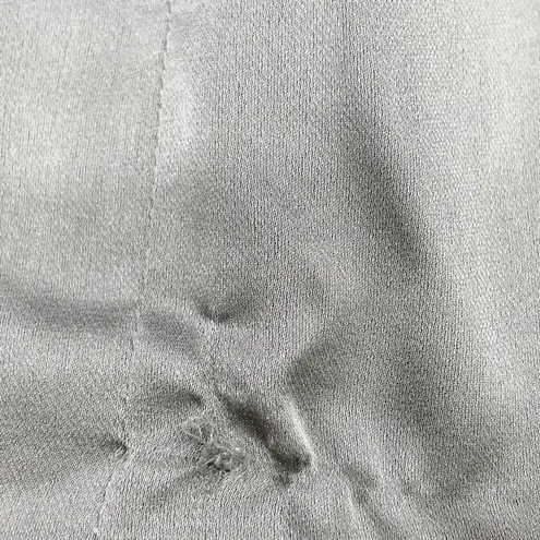 St. John Leather Jacket Womens Large Pearlized Steel Gray Quiet Luxury Old Money