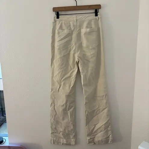 Faherty  stretch terry wide leg pants in cream