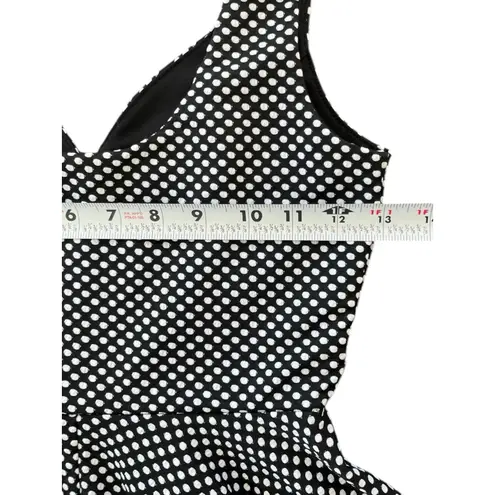 Finn and Clover A Line Polka Dot Black Mini Dress Size Small Pin Up Rockabilly 50s
