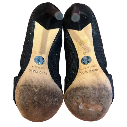 Dolce & Gabbana Black Stilettos Heel D'orsay Pump Shoes Women's Size EU 35, US 5