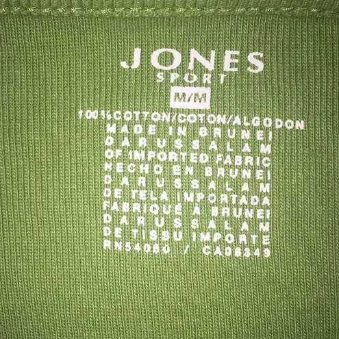 Kiwi Green Jones Sport 3/4 Sleeve Henley Shirt Size Medium