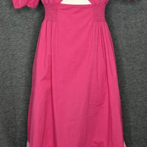 Sachin & Babi Bri Tie Dye Pink & Orange Cutout Midi Dress Size 6