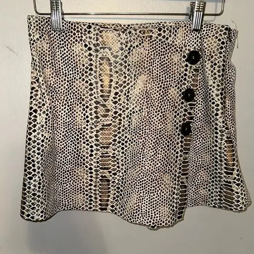 ZARA  Snakeskin Mini Skort - Size M