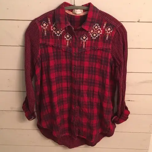 Altar'd State NEW  western plaid button down… - Image 1