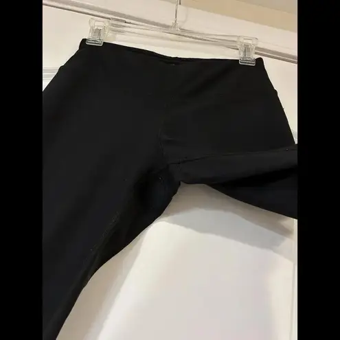 90 Degree by Reflex Black Women's Cut Out Slash Laser Leggings Mid Rise Small