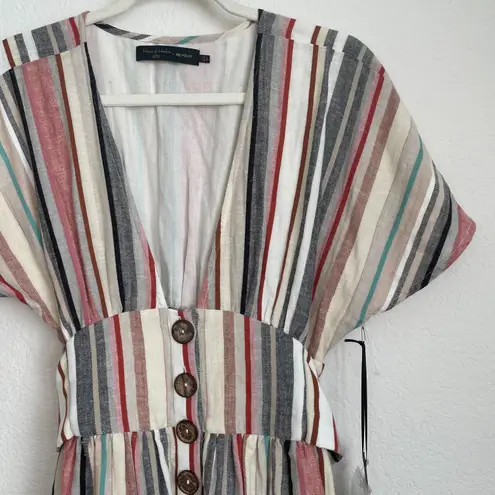 House of Harlow 1960 X REVOLVE Multicolor Striped Button Front Midi Dress