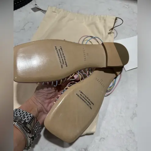 NWT Sleeper Macaroni Strappy Sandals Pastel Pink Sz 39 $220