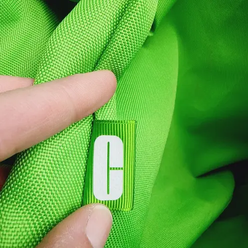 Clinique green abstract floral canvas tote bag 18x13