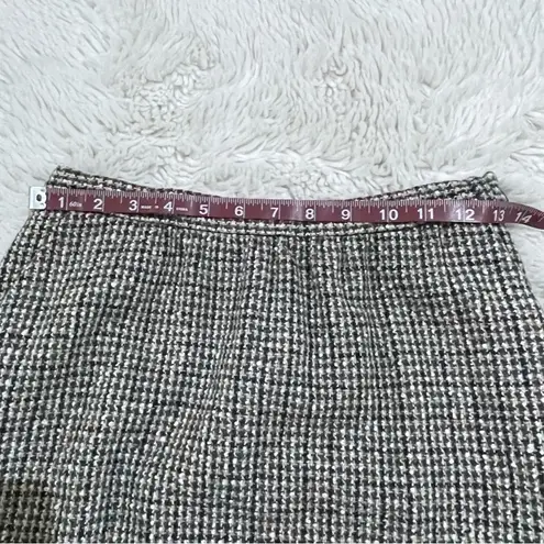Vintage Women’s JH Collectibles Tweed Houndstooth Wool Blend Skirt size SM Union Gray