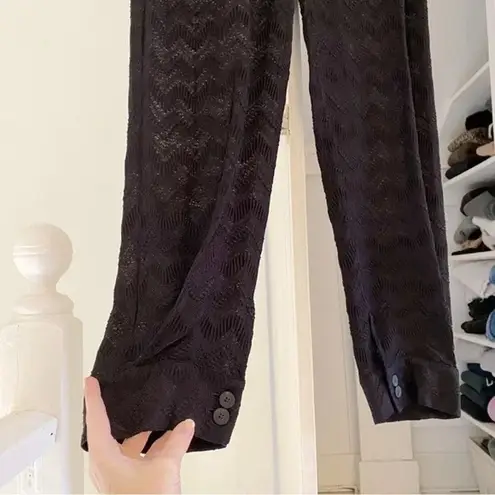 Missoni Sheer Woven Zig Zag Trousers Size IT 40 Black