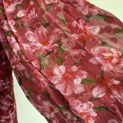 Sachin + Babi Meg Floral Print Ruffle Chiffon Mini Dress Size M Bordbloom NWT