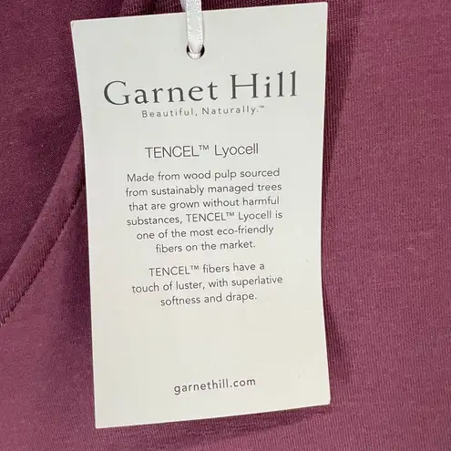 Garnet Hill Tunic Top Women M Burgundy Batwing Stretch Relaxed Feminine NEW