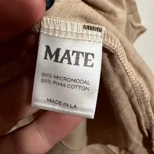 Mate the Label NWT "Introvert" Long Sleeve Tee in Latte - S/M