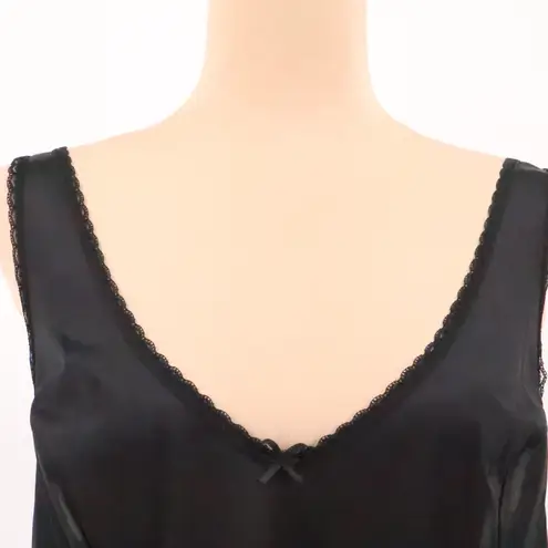 Vanity Fair Vintage 90s Camisole Top Black Layering Fairy Grunge Goth Size 42 XL