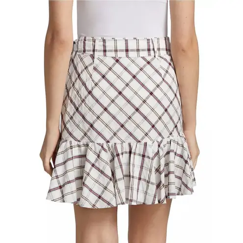 Veronica Beard Memphis Ruffle Plaid Mini Skirt
