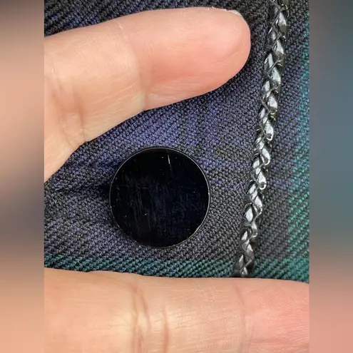 Peggy Jennings tartan plaid wool riding jacket size medium Black