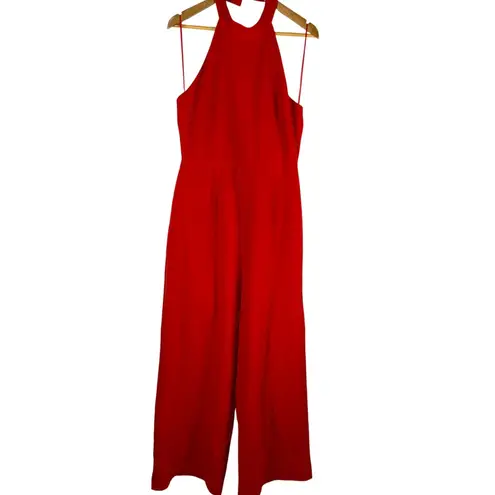 Sugar Lips  Bright Red After Hours Backless Halter Jumpsuit with Pockets Size XL‎ - Image 9