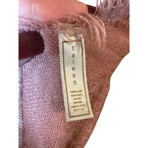 Taleen Mauve Pink Knitted Stylish Warm Scarf Women Sz 74x31