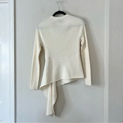 3.1 Phillip Lim Ribbed Sweater With Waist Tie Antique White Beige Size Small