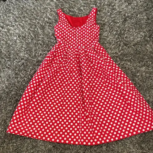 The best rockabilly retro polka dot swing dress ever made Red Size 10