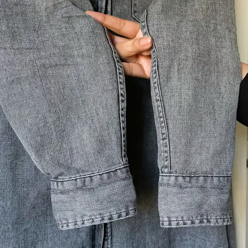 Frank & Eileen Rory Denim Maxi Shirtdress Mineral Wash Gray Small EUC